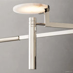 Halver Alabaster Dome Round Chandelier 45"