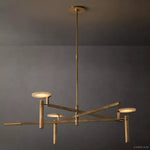Halver Alabaster Dome Round Chandelier 45"