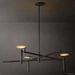 Halver Alabaster Dome Round Chandelier 45"