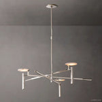 Halver Alabaster Dome Round Chandelier 45"