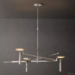 Halver Alabaster Dome Round Chandelier 45"