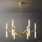Brilora Etched Wave Round Chandelier 40"