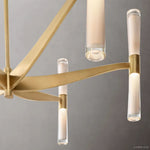 Brilora Etched Wave Round Chandelier 40"
