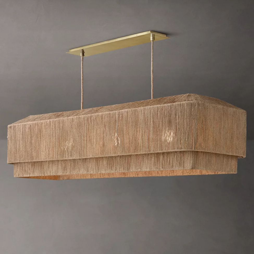 Ceva Weave Contour Rectangular Chandelier