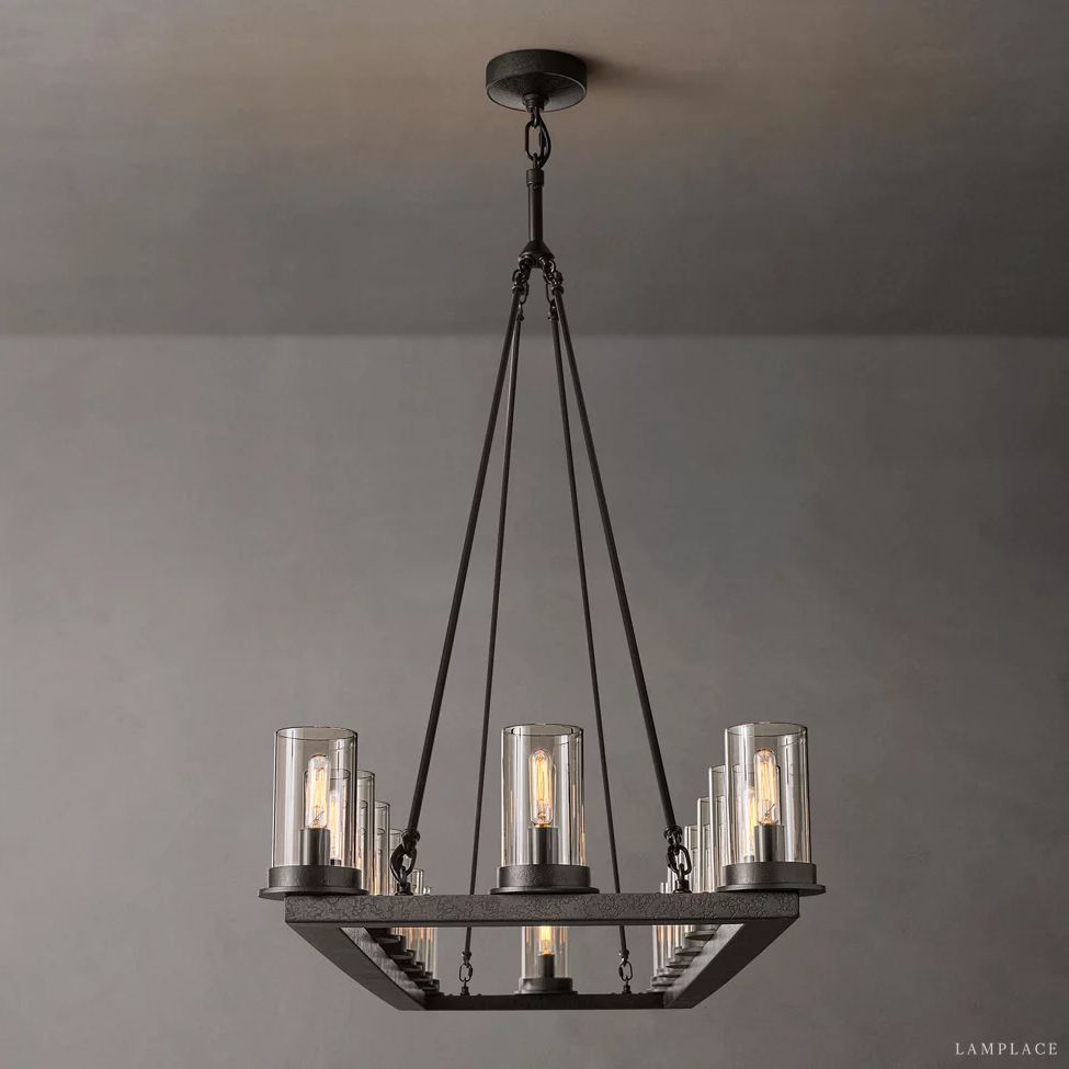 Ondra Flare Burnt Linear Chandelier 52"