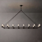 Ondra Flare Burnt Linear Chandelier 72"