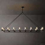 Ondra Flare Burnt Linear Chandelier 72"