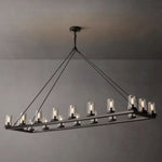 Ondra Flare Burnt Linear Chandelier 72"