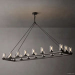 Ondra Flare Burnt Linear Chandelier 72"