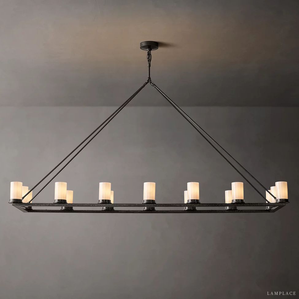Ondra Flare Burnt Linear Chandelier 72"