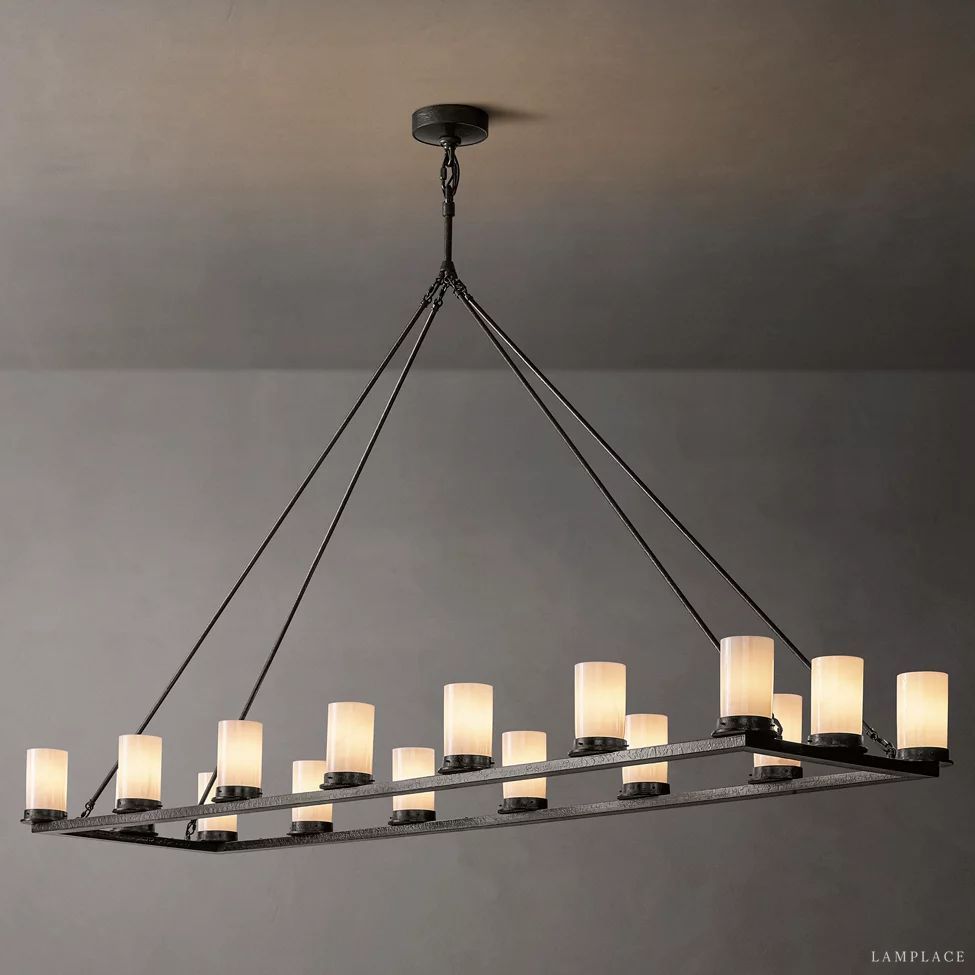Ondra Flare Burnt Linear Chandelier 72"