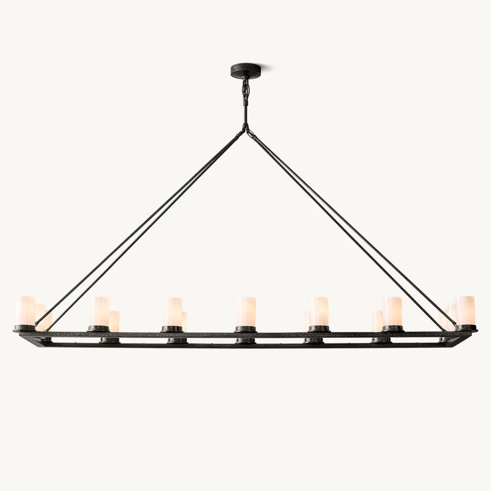 Ondra Flare Burnt Linear Chandelier 72"