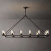 Ondra Flare Burnt Linear Chandelier 52"