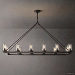 Ondra Flare Burnt Linear Chandelier 52"