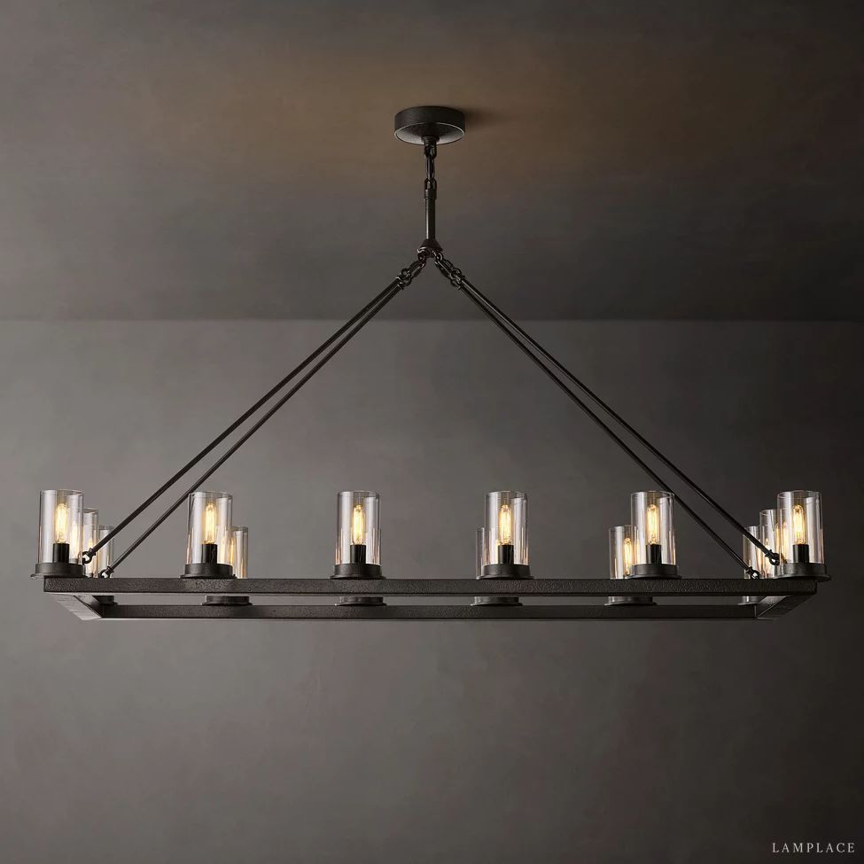 Ondra Flare Burnt Linear Chandelier 52"