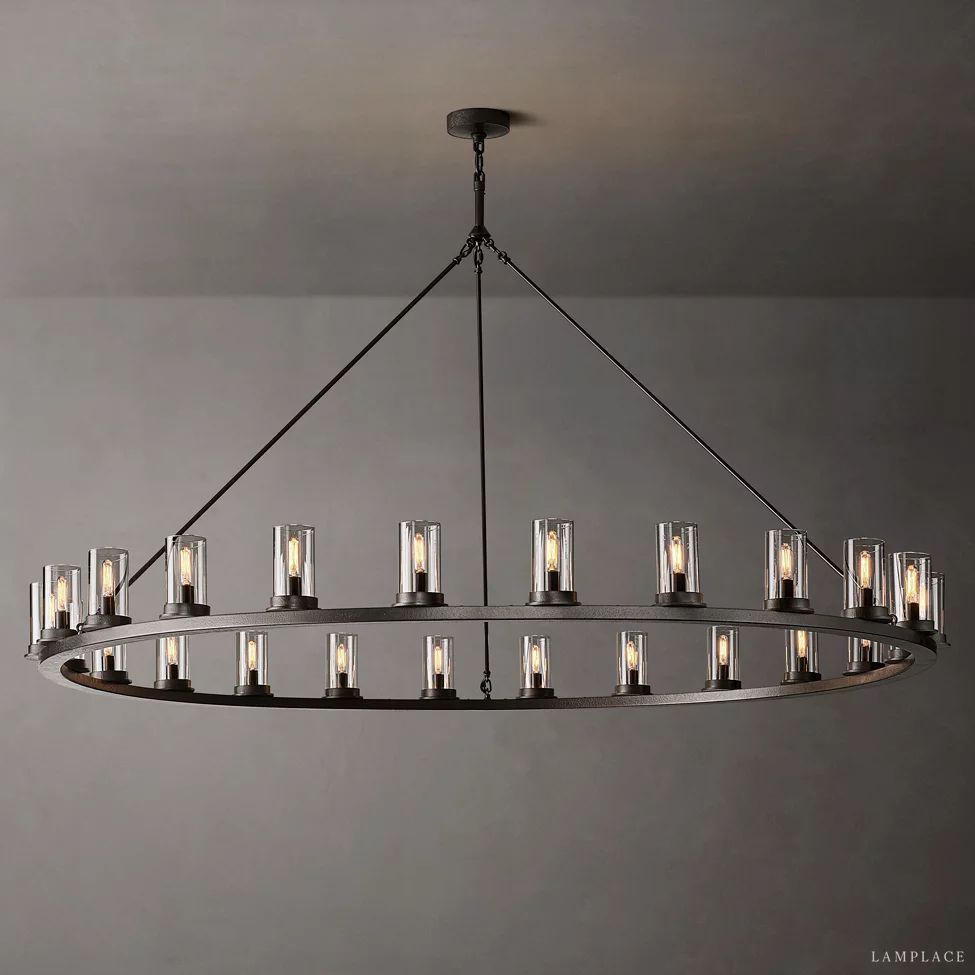 Ondra Flare Burnt Round Chandelier 72"
