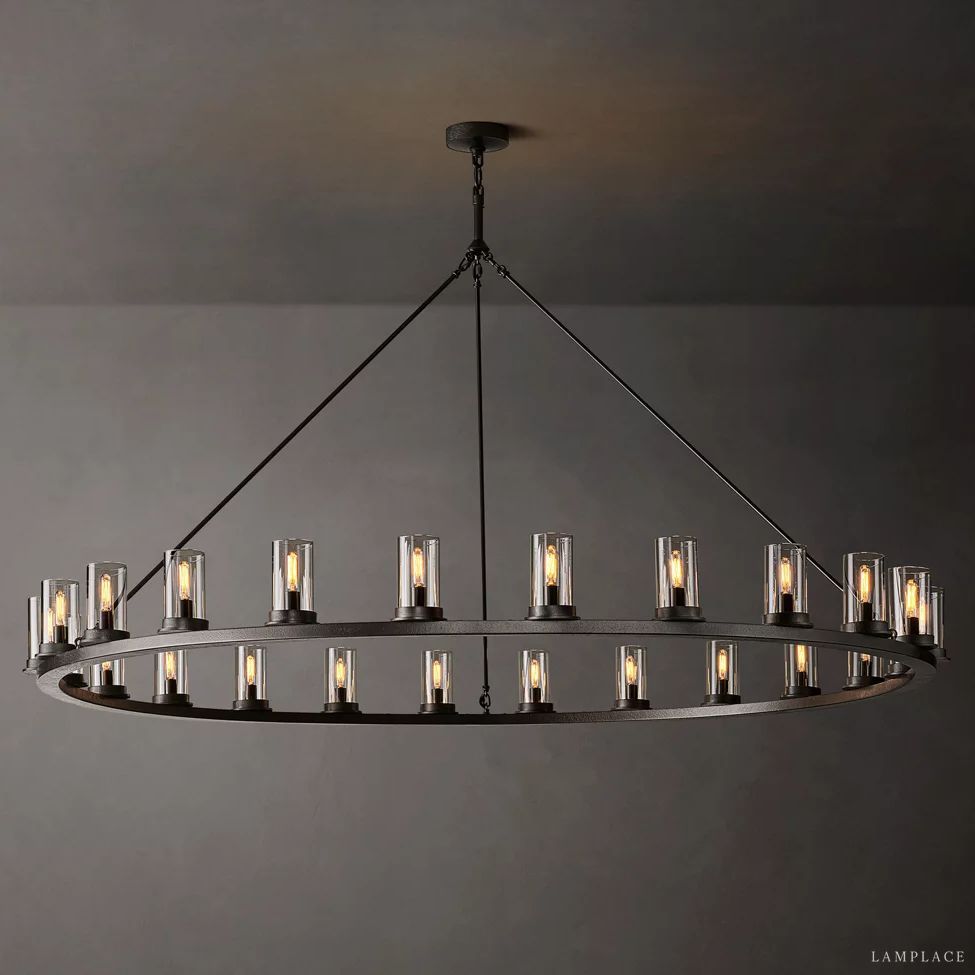 Ondra Flare Burnt Round Chandelier 72"