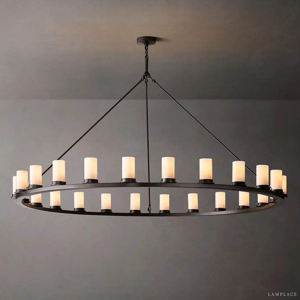 Ondra Flare Burnt Round Chandelier 72"