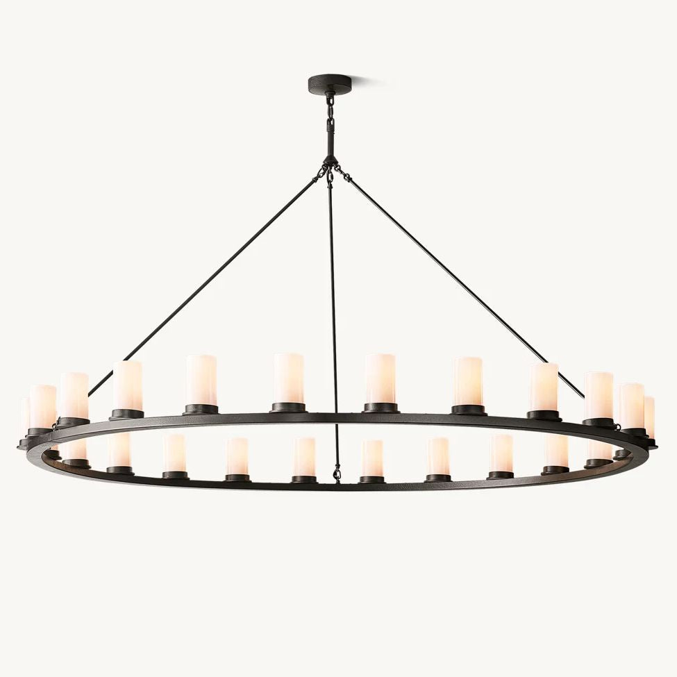 Ondra Flare Burnt Round Chandelier 72"