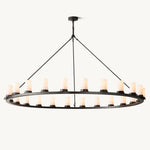 Ondra Flare Burnt Round Chandelier 72"