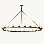Ondra Flare Burnt Round Chandelier 72"