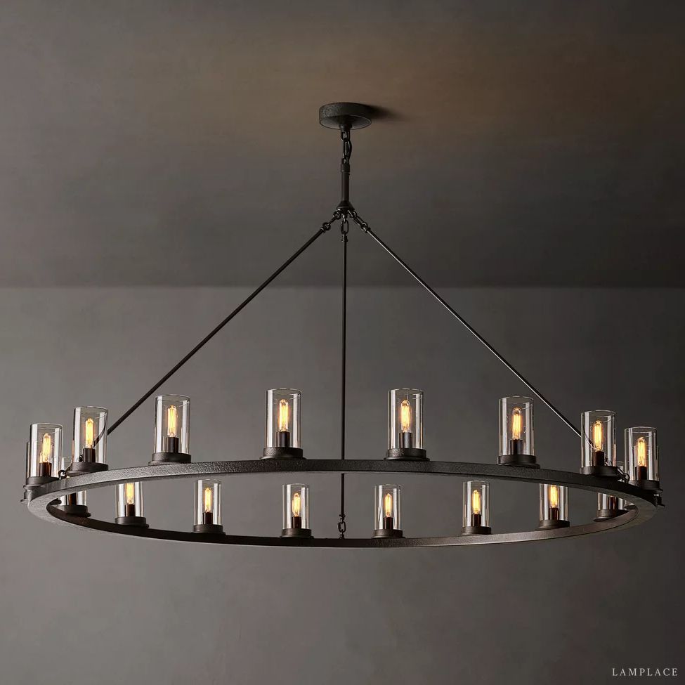 Ondra Flare Burnt Round Chandelier 60"