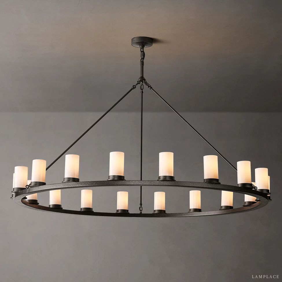 Ondra Flare Burnt Round Chandelier 60"