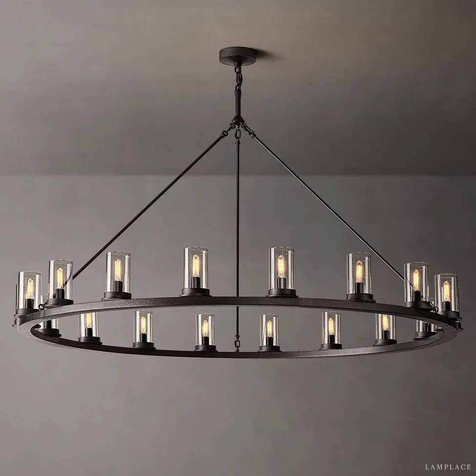 Ondra Flare Burnt Round Chandelier 60"