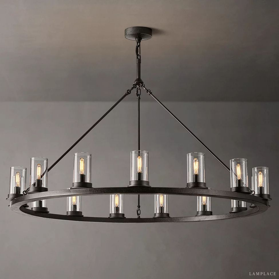 Ondra Flare Burnt Round Chandelier 48"
