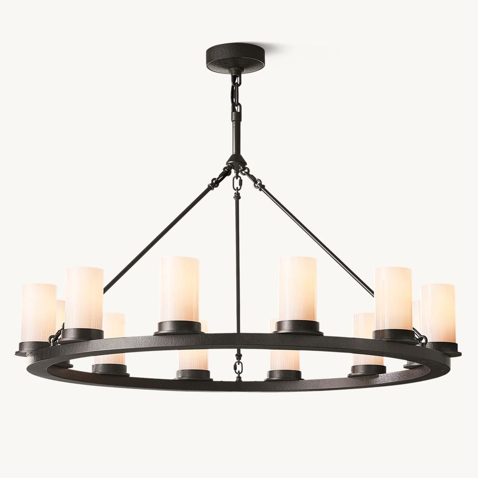 Ondra Flare Burnt Round Chandelier 36"