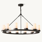 Ondra Flare Burnt Round Chandelier 36"
