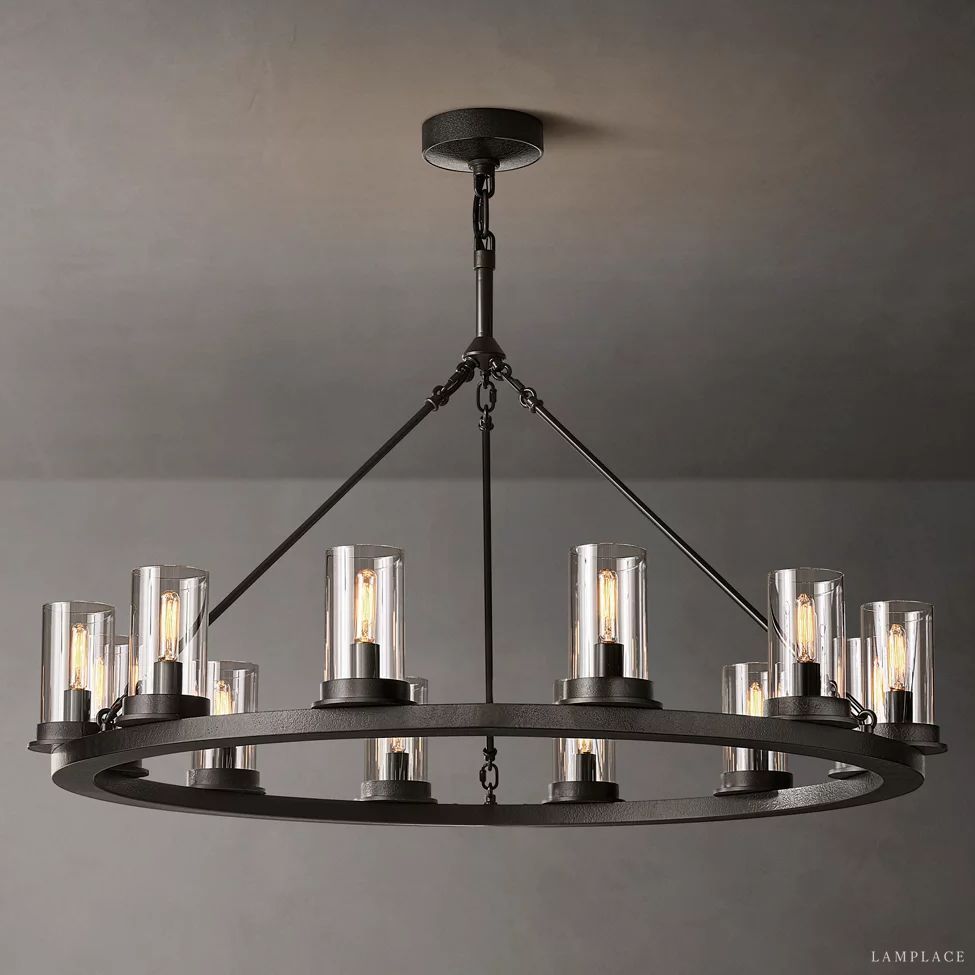 Ondra Flare Burnt Round Chandelier 36"