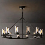 Ondra Flare Burnt Round Chandelier 36"