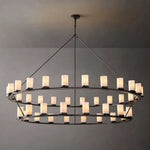 Ondra Flare Burnt Two-Tier Round Chandelier 72"