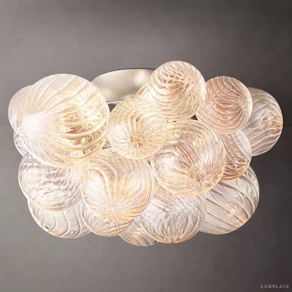 Dorian Swirled Glass Flush Mount