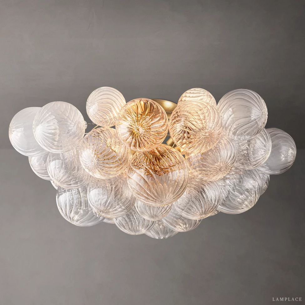 Dorian Swirled Glass Flush Mount