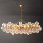 Dorian Swirled Glass Linear Chandelier 63"