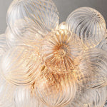Dorian Swirled Glass Linear Chandelier 63"