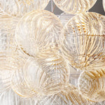 Dorian Swirled Glass Linear Chandelier 63"