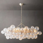 Dorian Swirled Glass Linear Chandelier 51"