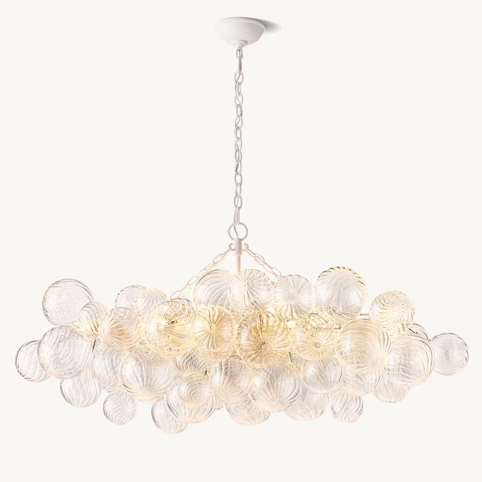 Dorian Swirled Glass Linear Chandelier 51"