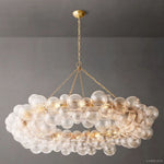 Dorian Swirled Glass Ring Chandelier 63"