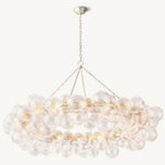 Dorian Swirled Glass Ring Chandelier 63"