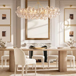 Dorian Swirled Glass Ring Chandelier 54"