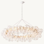 Dorian Swirled Glass Ring Chandelier 63"