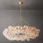 Dorian Swirled Glass Ring Chandelier 54"