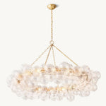 Dorian Swirled Glass Ring Chandelier 54"