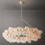 Dorian Swirled Glass Ring Chandelier 54"