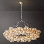 Dorian Swirled Glass Ring Chandelier 54"