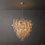 Dorian Swirled Glass Entry Chandelier 36"